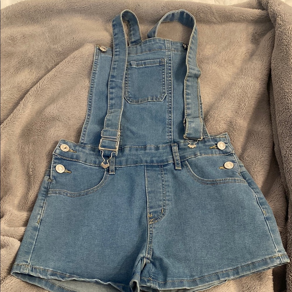 SHEIN Blue Denim Overalls